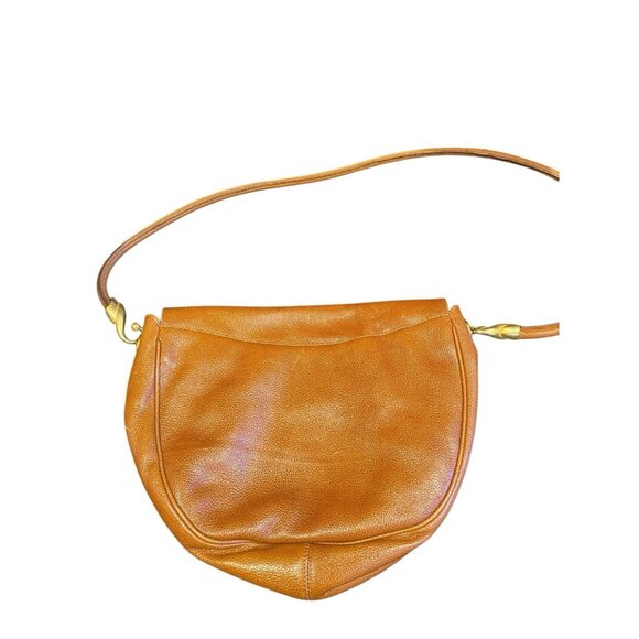 DE VECCHI HAMILTON LOGE CARMEL LEATHER SADDLE BAG GOLD HARDWARE - Picture 5 of 5